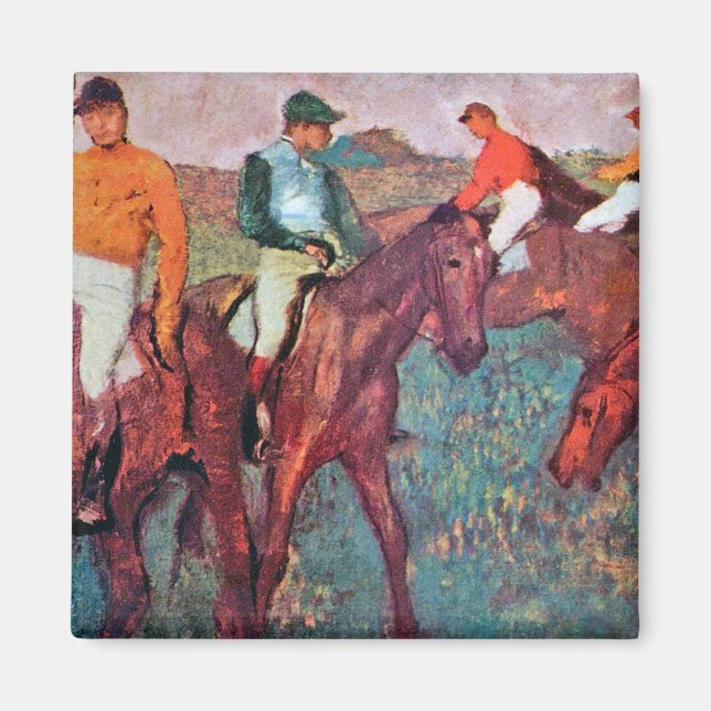 Jockey und Horse, Edgar Degas Magnet (Vorne)
