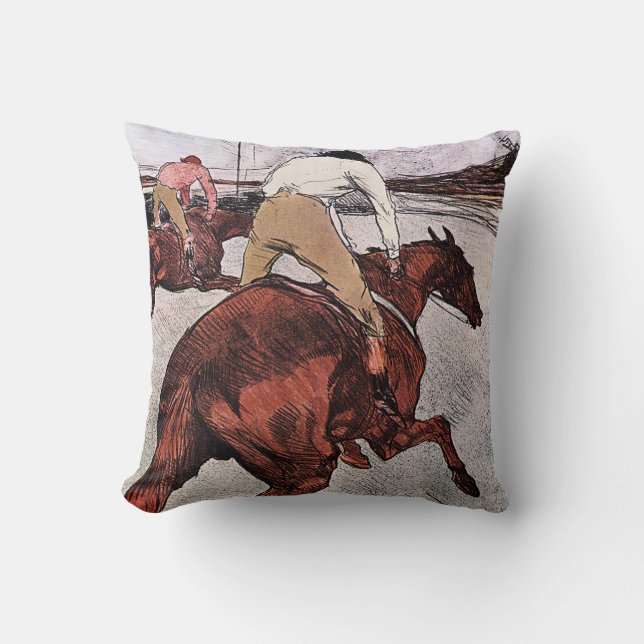Jockey und Race Horse, Lautrec Kissen (Vorderseite)
