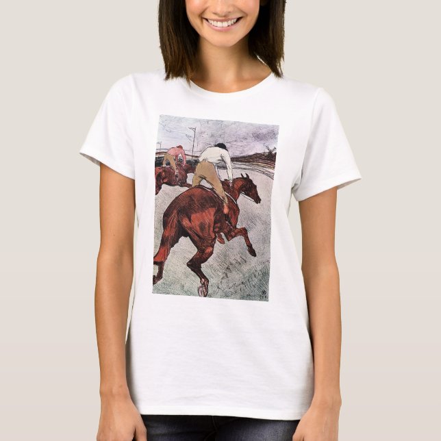 Jockey und Race Horse, Lautrec T-Shirt (Vorderseite)