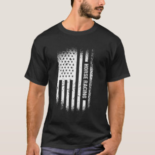 Jockey US-Flagge Pferderennen T-Shirt