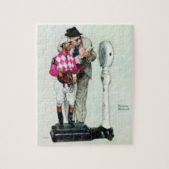 Jockey Weighin von Norman Rockwell (Vertikal)