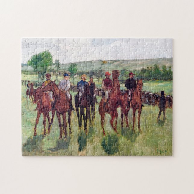 Jockeys and Race Horses, Edgar Degas (Horizontal)