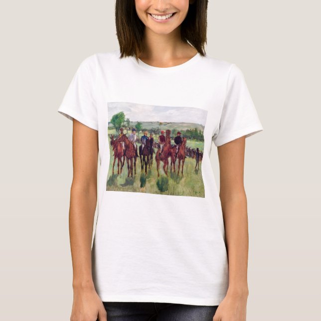 Jockeys and Race Horses, Edgar Degas T-Shirt (Vorderseite)