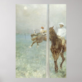 Jockeys Before the Race von Edgar Degas Poster