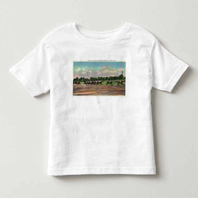 Jockeys, die Pferderennen an der Rennstrecke Kleinkind T-shirt (Vorderseite)