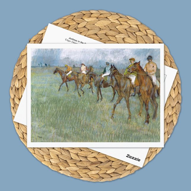 Jockeys im Regen Edgar Degas Postkarte (Von Creator hochgeladen)