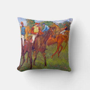 Jockeys und Rennpferde, Edgar Degas Kissen