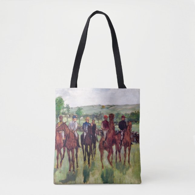 Jockeys und Rennpferde, Edgar Degas Tasche (Vorderseite)