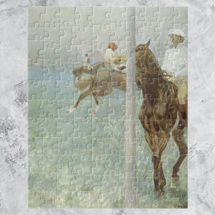 Jockeys vor dem Rennen von Edgar Degas