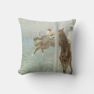 Jockeys vor dem Rennen von Edgar Degas Kissen