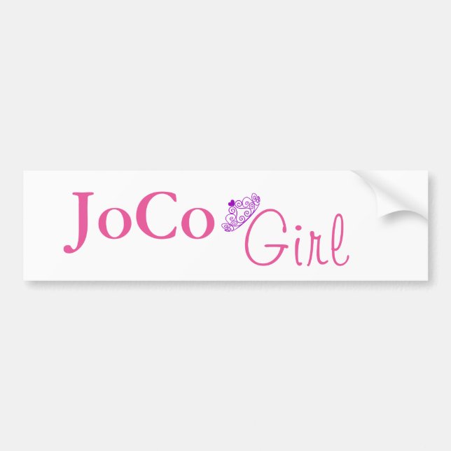 JoCo Girl auf Weiß Autoaufkleber (Vorne)
