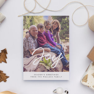 Jodern Modern Typografy Christmas Family Foto Feiertagskarte