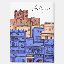 Jodhpur Indien Illustration Magnet
