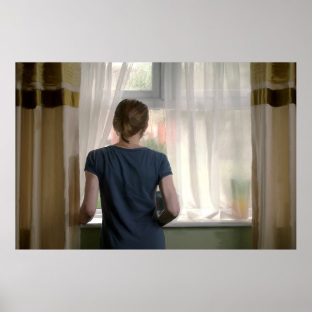 Jodie beim Regen zusehen Poster (Vorne)