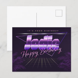 Jodie Prénom Anniversaire de la carte postale