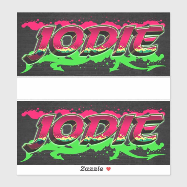 Jodie Vorname Name Graffiti Aufkleber Sticker (Blatt)