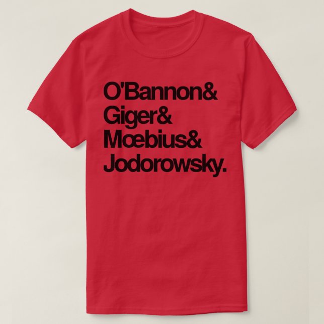 Jodorowskys Dune OBannon Giger Moebius und Jodorow T-Shirt (Design vorne)