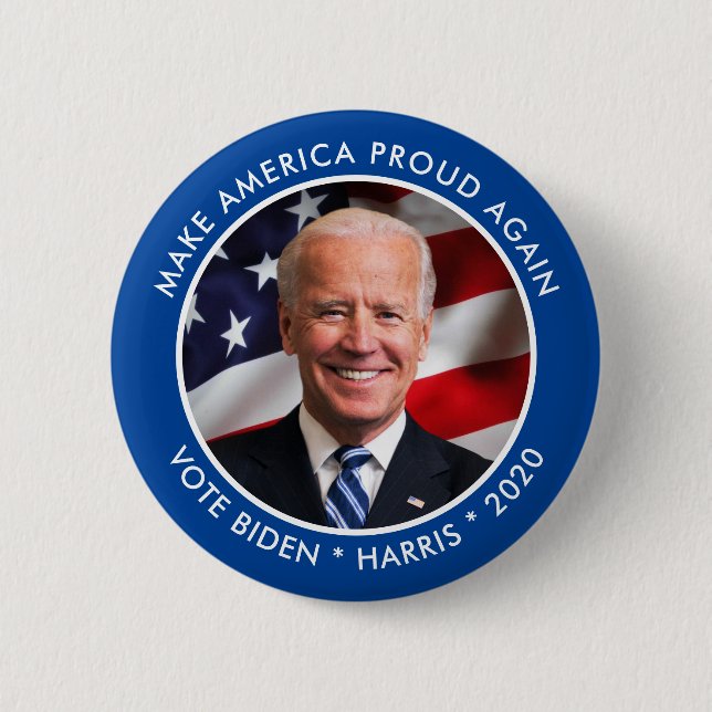 Joe Biden 2020 Collectible Keepake Foto Button (Vorderseite)