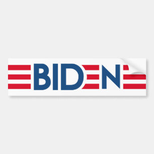Joe Biden 2020 - moderne Streifen in Rot Autoaufkleber