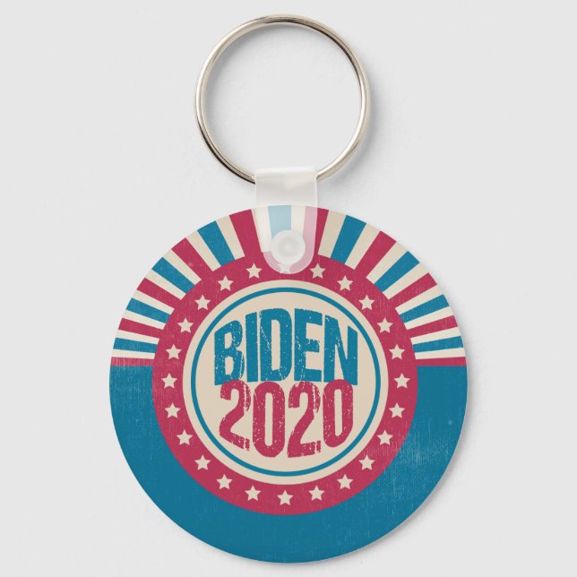 Joe Biden 2020 Retro Political Schlüsselanhänger (Vorderseite)