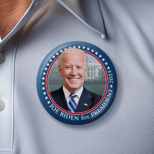 Joe Biden 2024 für Präsident Foto White House Button