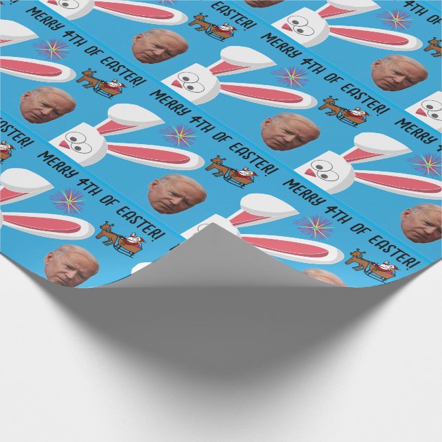 JOE BIDEN 4TH EASTER CHRISTMAS FUNNY GESCHENKPAPIER (Ecke)