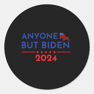 Joe Biden Anyone außer Biden 2024 Trump 1 Runder Aufkleber