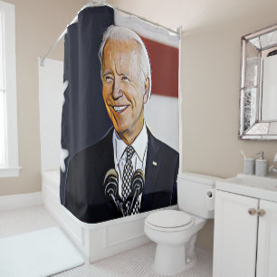 Joe Biden Art Shotain Duschvorhang