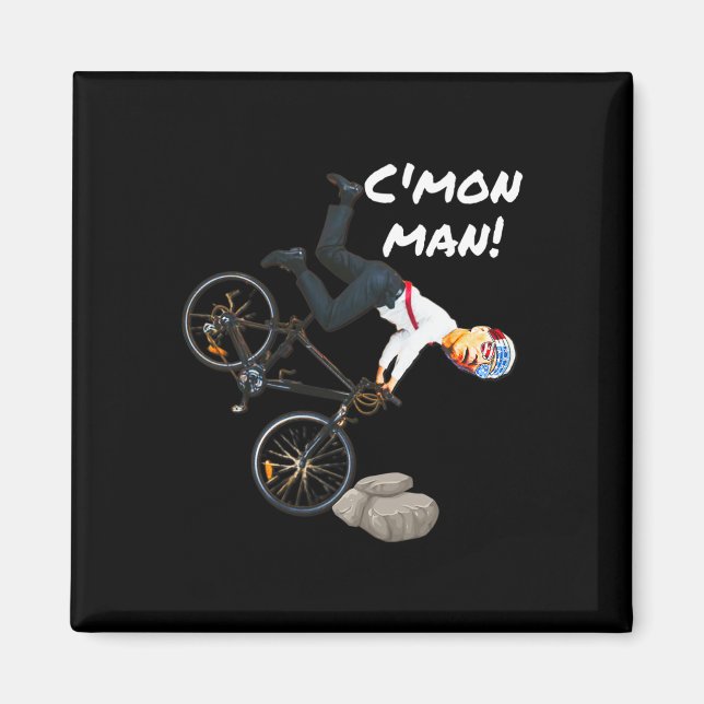 Joe Biden Bicycle Crash Funny Trump tat It Ridin W Magnet (Vorne)