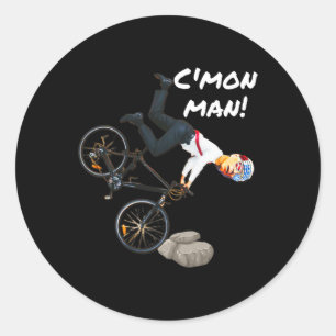 Joe Biden Bicycle Crash Funny Trump tat It Ridin W Runder Aufkleber