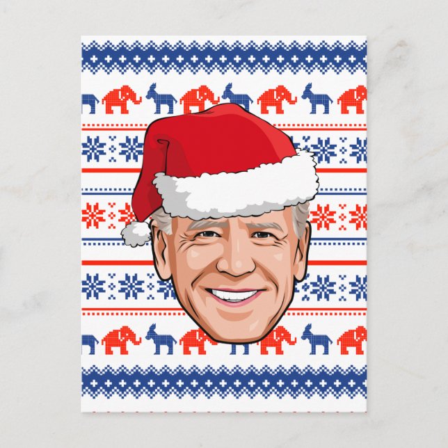 Joe Biden Christmas Postkarte (Vorderseite)