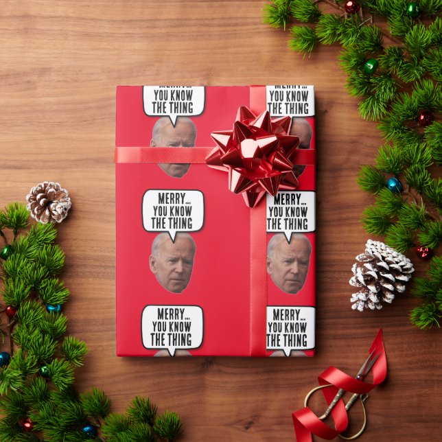 JOE BIDEN CHRISTMAS YOU WNOW THE THES GESCHENKPAPIER (Feiertagsgeschenk)