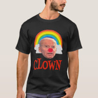 Joe Biden Clown, Regenbogen und Wolken