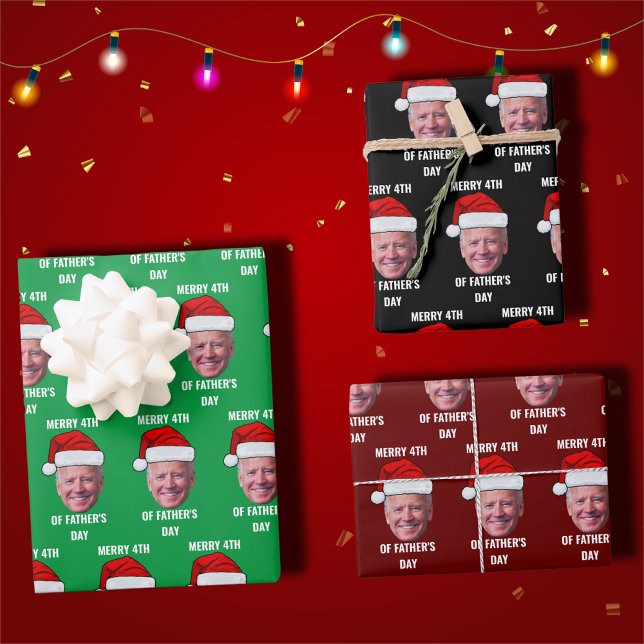 Joe Biden Confused Patriotic Merry Christmas Geschenkpapier Set (Von Creator hochgeladen)