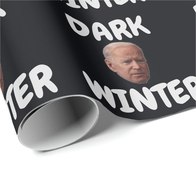 JOE BIDEN DARK WINTER CHRISTMAS WRAPPPAPIER GESCHENKPAPIER (Rolleneckpunkt)