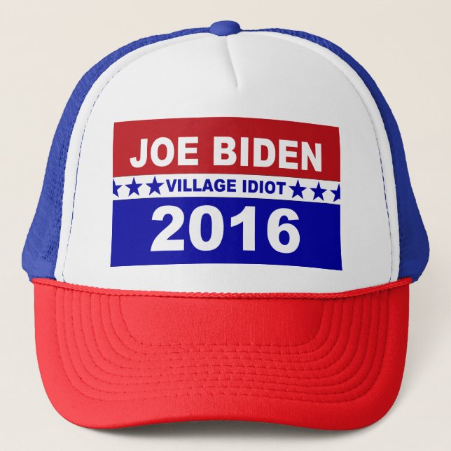 Joe Biden-Dorfidiot 2016 Truckerkappe (Vorderseite)