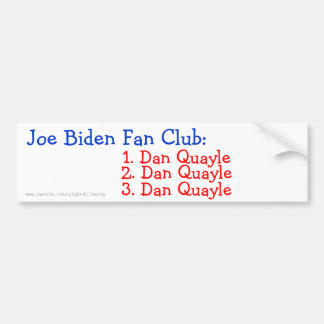 Joe Biden-Fanclub: Autoaufkleber