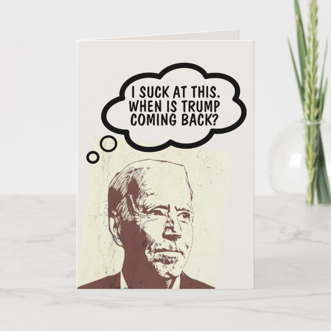 JOE BIDEN FUNNY BIRTHDAY TRUMP CARDS DANKESKARTE (Vorderseite)