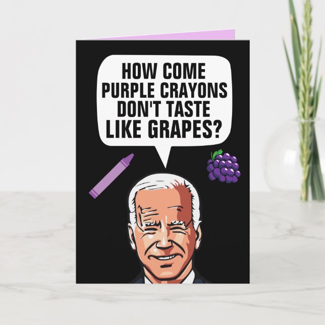 JOE BIDEN FUNNY DACHTTE, BIRTHDAY CARD ZU BIETEN DANKESKARTE (Vorderseite)
