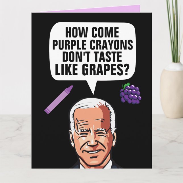 JOE BIDEN FUNNY PENSAIT PROVOQUER LA CARTE D'ANNIV (Devant)