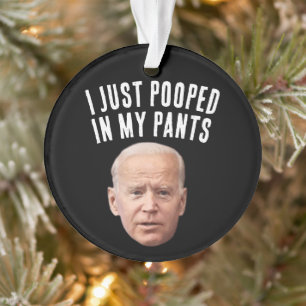 JOE BIDEN FUNNY POOPÉ NOËL ORNAMENTS
