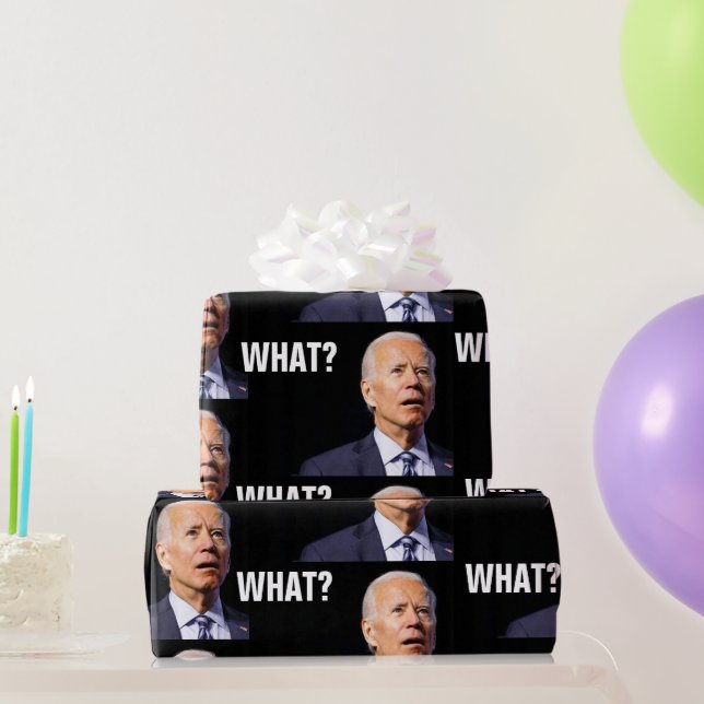 JOE BIDEN FUNNY WRAPPING PAPIER GESCHENKPAPIER (Partygeschenke)