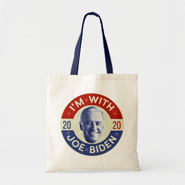 Joe Biden für das demokratische Foto Retro im Jahr Tragetasche (Vorne)
