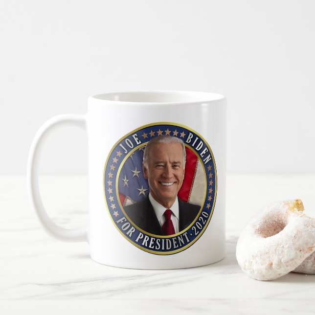 Joe Biden für das Foto der Demokraten 2020 Kaffeetasse (Mit Donut)