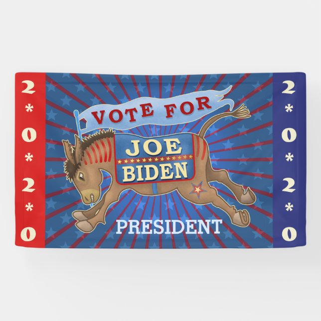 Joe Biden für den Präsidenten 2020, Demokrat Donke Banner (Horizontal)