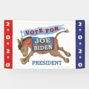 Joe Biden für Esel 2020 Präsidenten-Demokrat v2 Banner