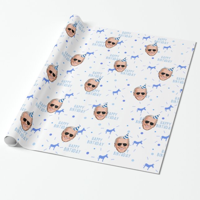 Joe Biden Geburtstag Geschenkpapier (Ungerollt)