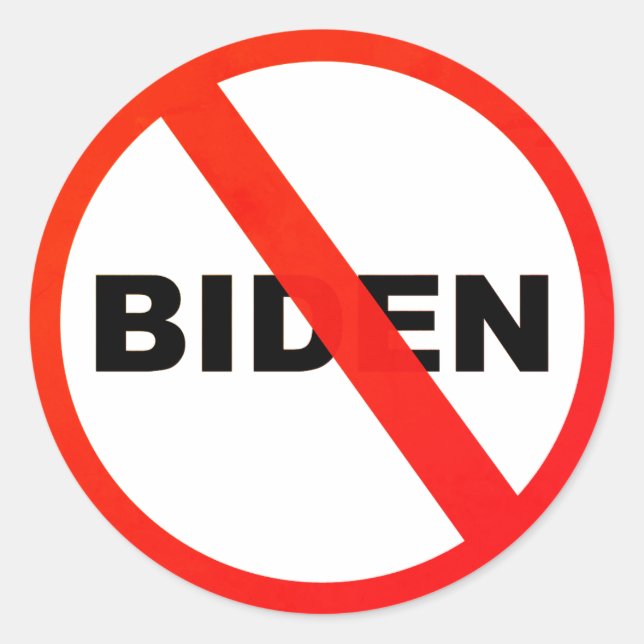 Joe Biden gegen populäre Politik Runder Aufkleber (Vorderseite)