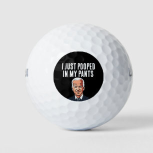JOE BIDEN GEKACKT PANTS FUNNY GOLF BALLS GOLFBALL