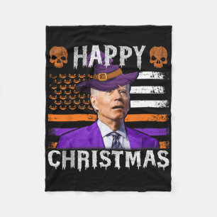 Joe Biden Happy Halloween Flag Fleecedecke